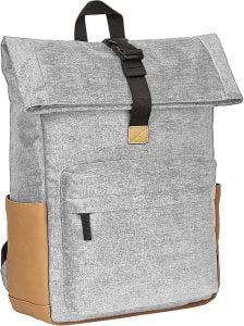 Amazon Basics Anti-Theft Roll Top Backpack - Grey