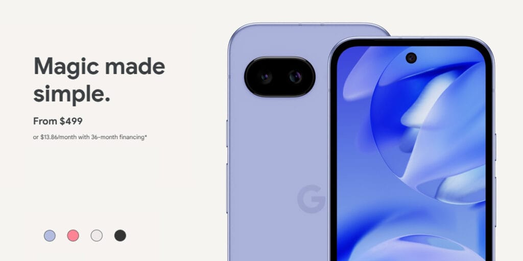 Google Pixel 9a Banner