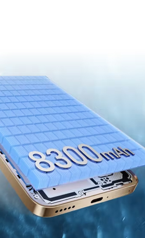 Honor X9d 8300mAh Industry's Largest Silicon-Carbon Battery