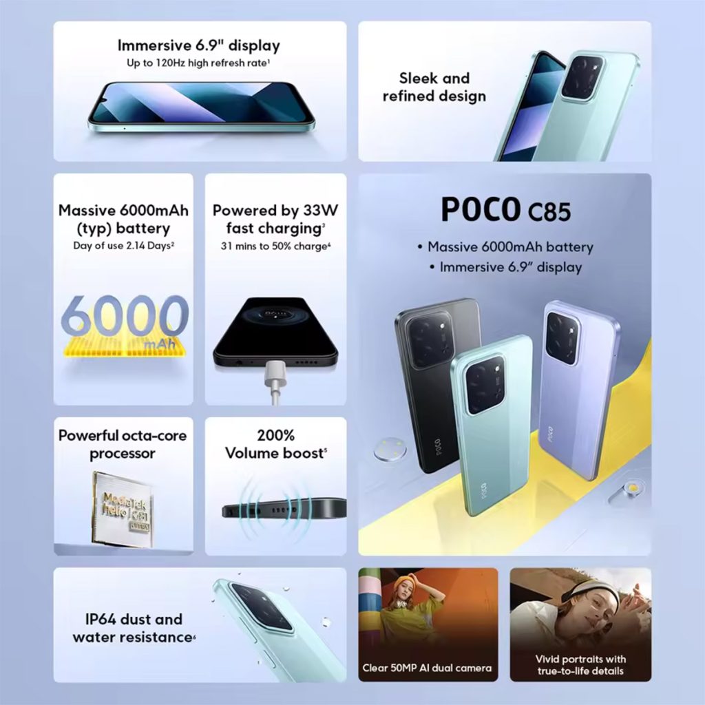 Poco C85 Features