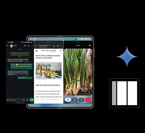 Honor Magic V5 3 Split Screen