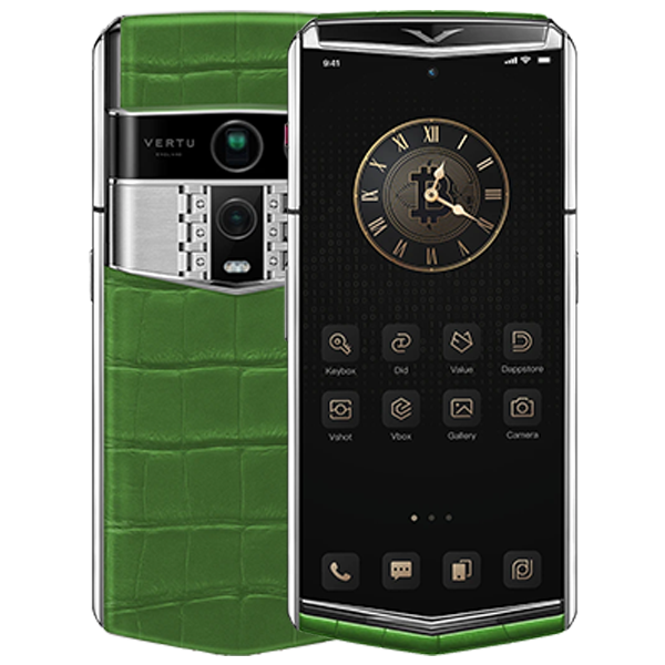 Vertu Agent Q Alligator Bamboo Green