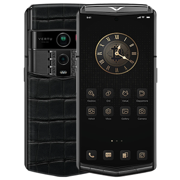 Vertu Agent Q Alligator Iron Black