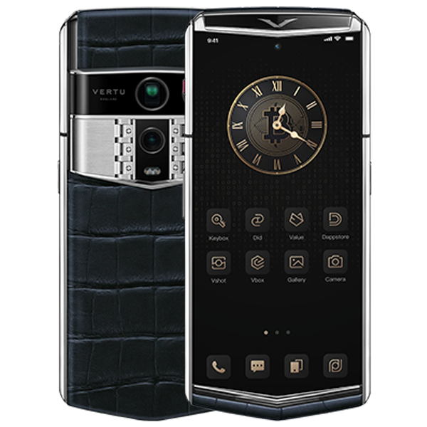 Vertu Agent Q Alligator Navy Blue