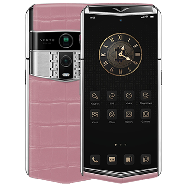 Vertu Agent Q Alligator Sakura Pink