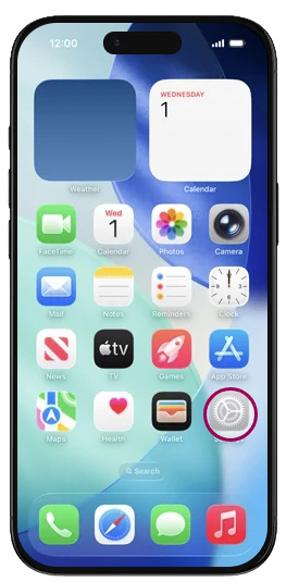 Enable Zong 5G on Apple iPhone Air Choose Settings