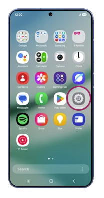 Zong 5G Samsung Galaxy S25 Plus Choose Settings