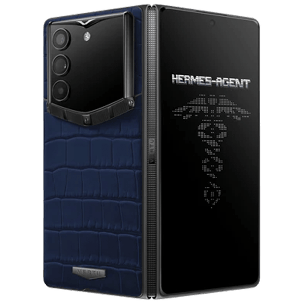 Vertu AlphaFold Alligator Skin Navy Blue