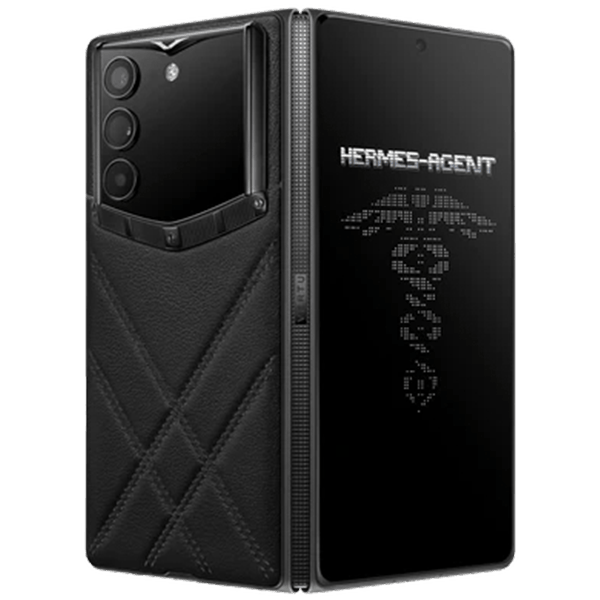 Vertu AlphaFold Stitched Calfskin Black Carbon